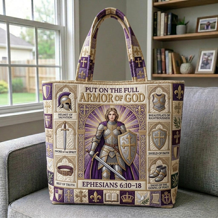 Armor of God Quilted Tote Bag - GFTONMU1188