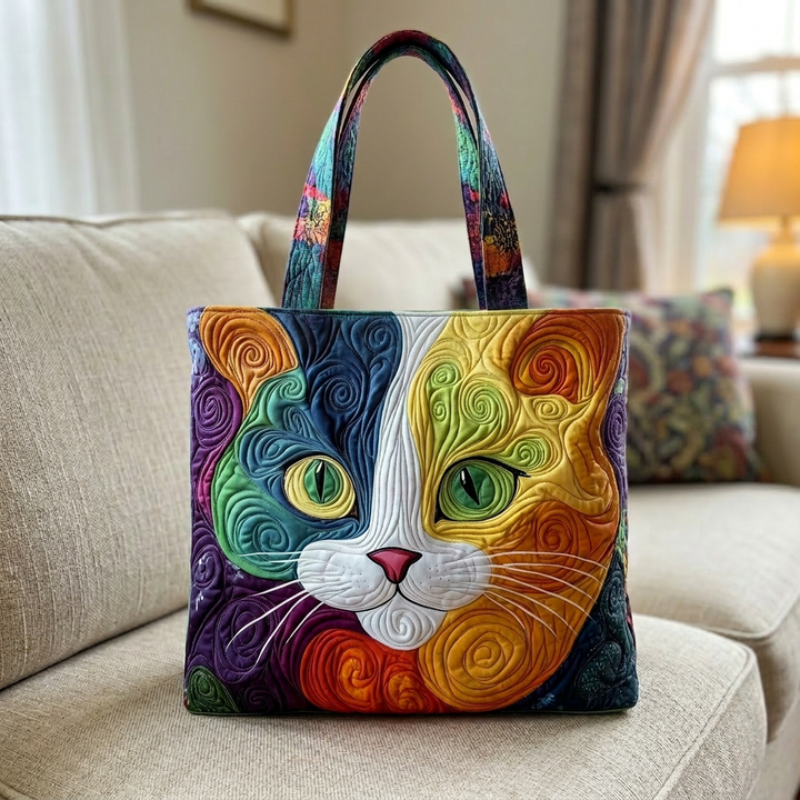 Tote Bag with Cat Diamond Pattern GFTONT1115