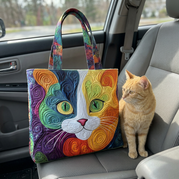 Tote Bag with Cat Diamond Pattern GFTONT1115
