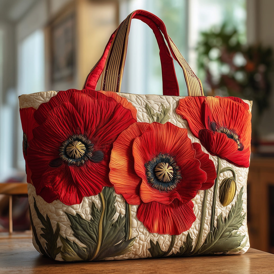 Tote Bag with Poppy Embroidery GFTONT1696