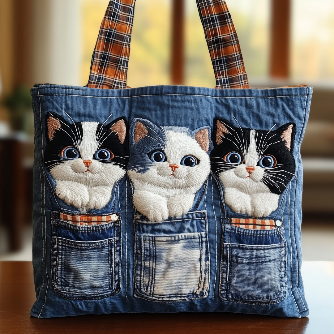 Tote Bag with Kitten and Blanket GFTONT4068