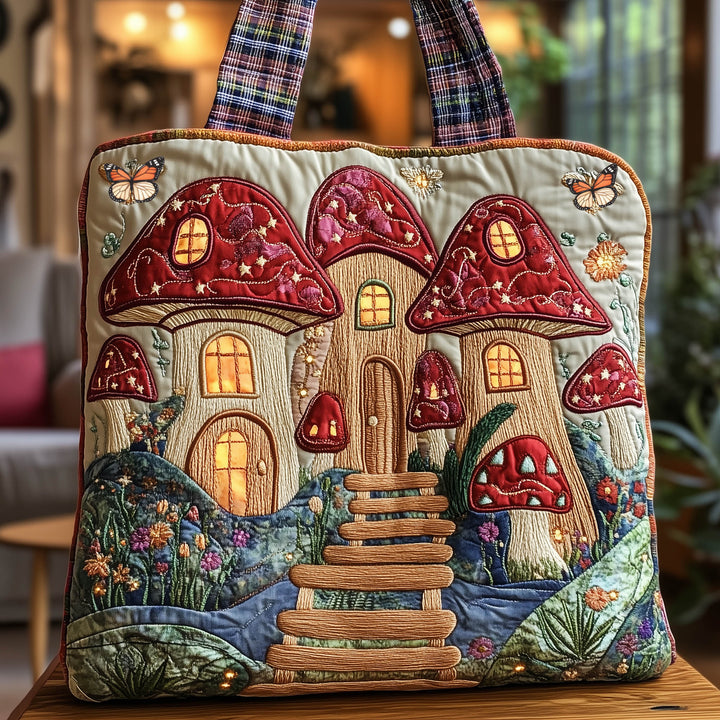 Mushroom Embroidered Tote Bag - Code GFTONT5847