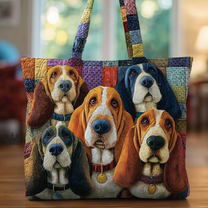 Basset Hound Tote Bag with Embroidery GFTONT6030