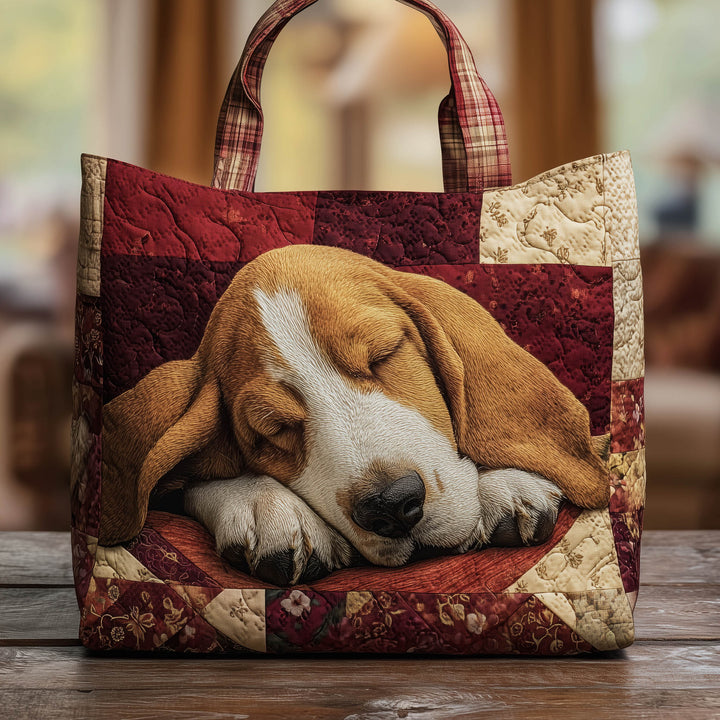 Basset Hound Themed Tote Bag with Blanket GFTONT6033