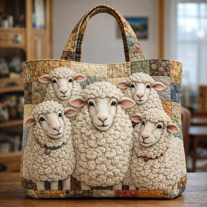 Straw Bag with Sheep Design GFTOQA1290