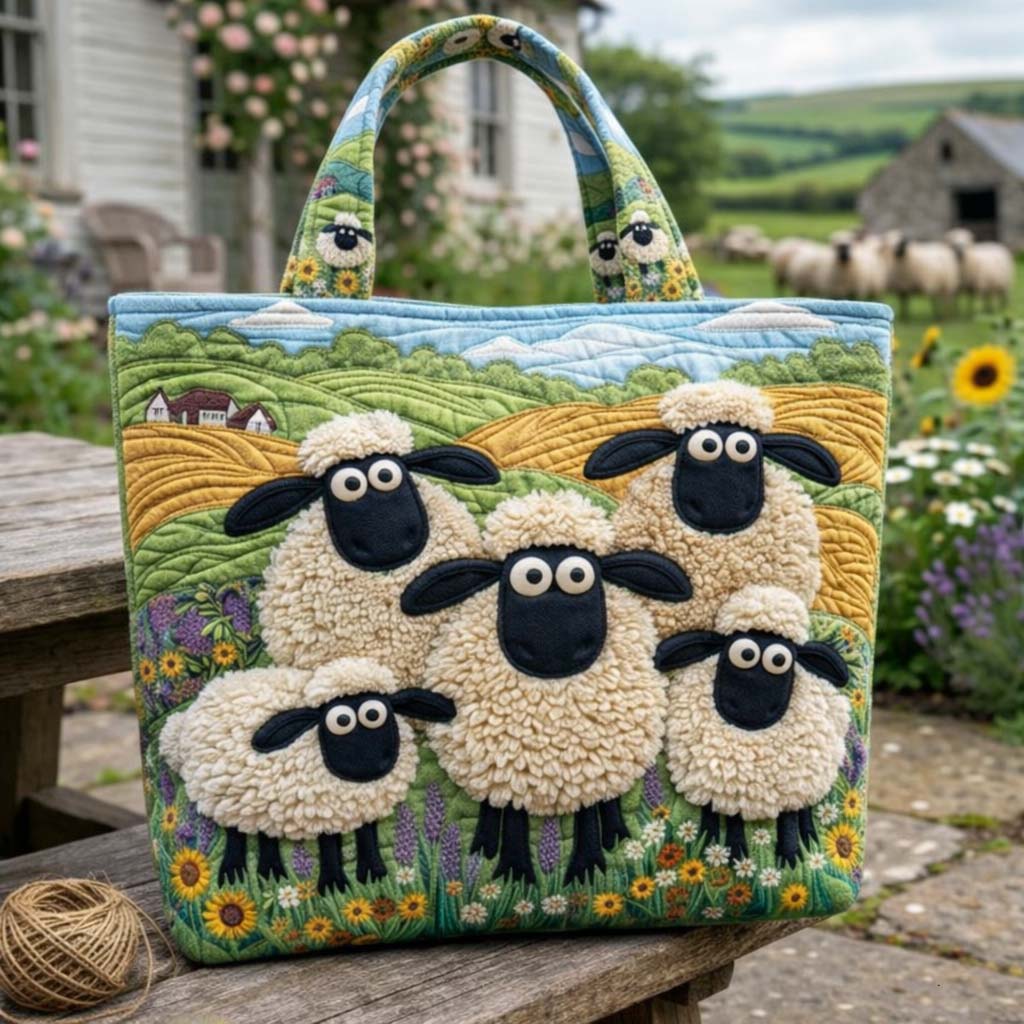 Tote Bag with Blanket Sheep Serenity - Code GFTOQA2258