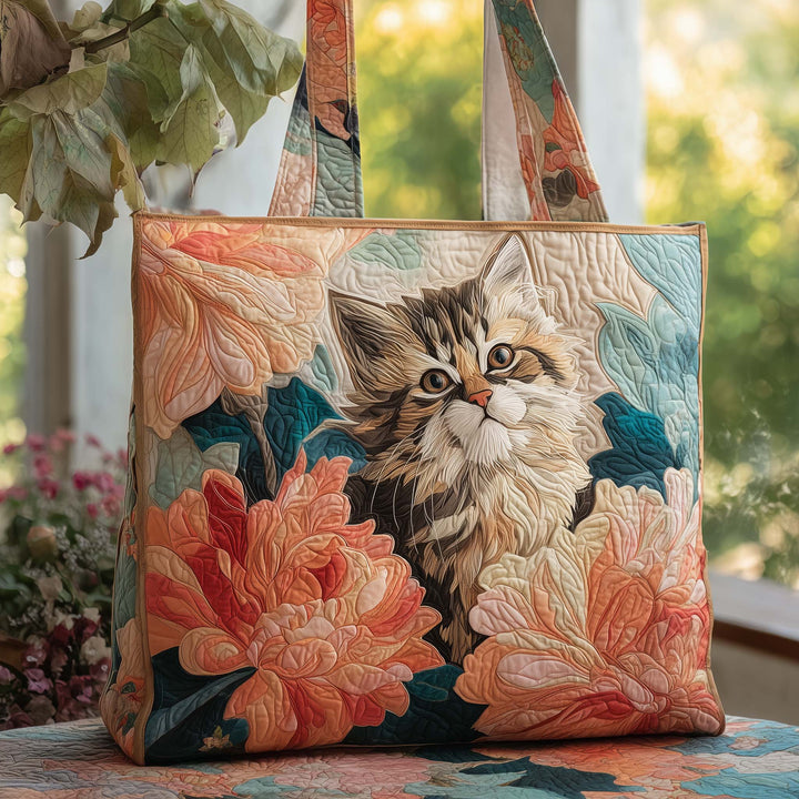 Peony Embroidered Tote Bag - Code GFTOQA590