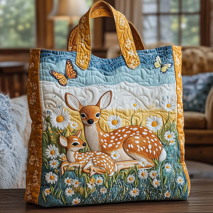 Meadow Rest Embroidered Tote Bag GFTOQA913