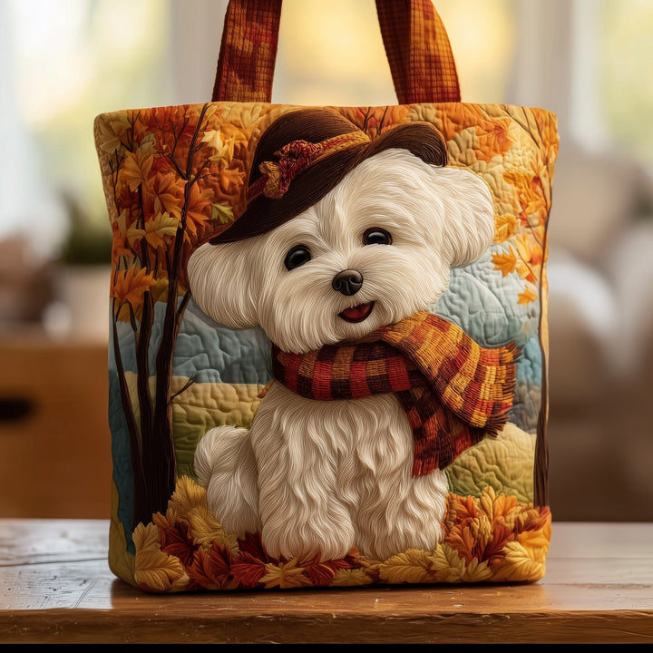 Autumn Tote Bag with Blanket Bichon - GFTOTG153