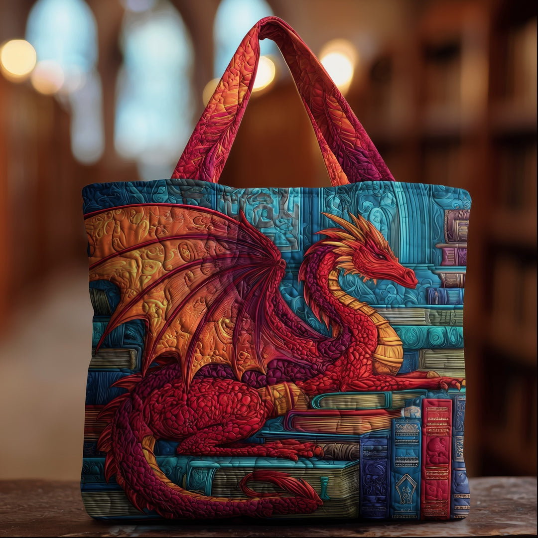 Tote Bag with Dragon Design and Book GFTOTG97