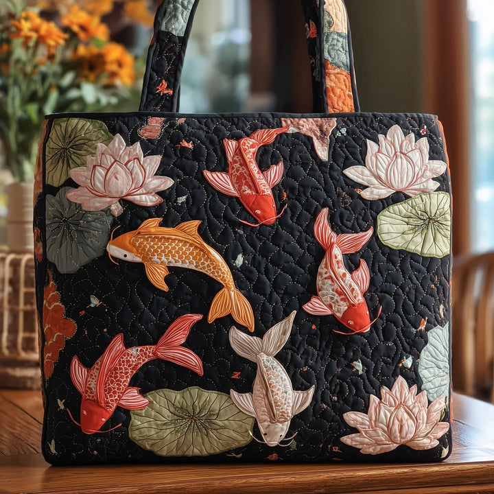 Tote Bag with Koi Fish Quilt Design - Code GFTOTP10922