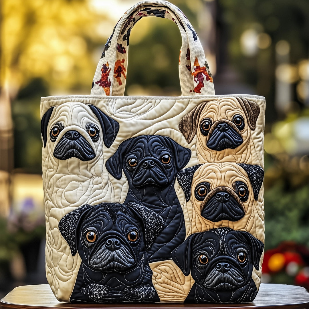 Tote Bag with Charm Pug Design GFTOTP11941