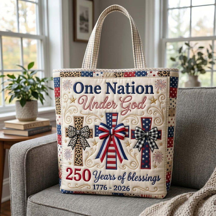 Faith Liberty Embroidered Tote Bag - Code GFTOTP19469