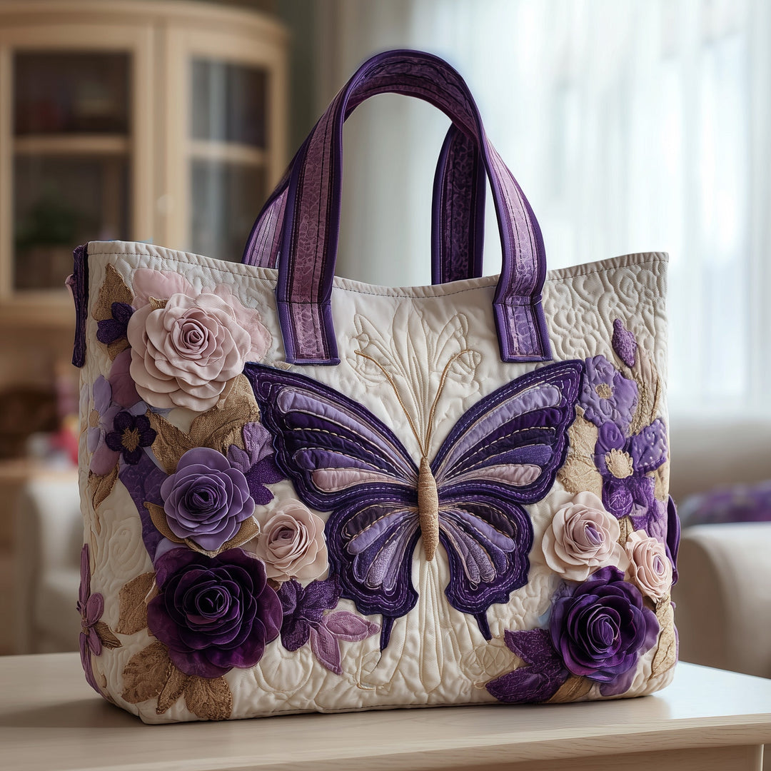 Tote Bag with Butterflies in Purple - GFTOTP9710