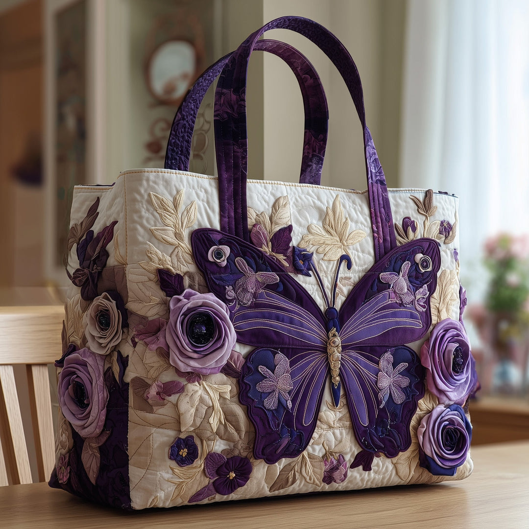 Tote Bag with Purple Butterfly and Blanket GFTOTP9711