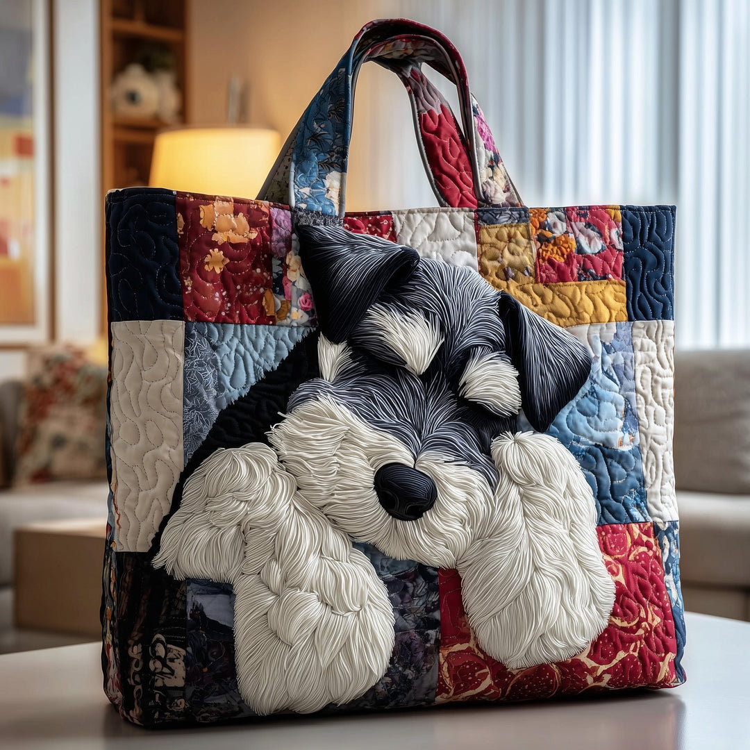 Sleepy Schnauzer Design Tote Bag GFTOTP9869