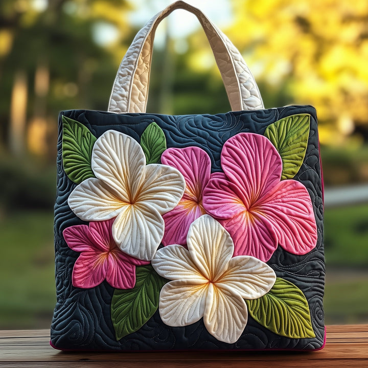 Tropical Style Tote Bag with Plumeria Blanket GFTOXM257