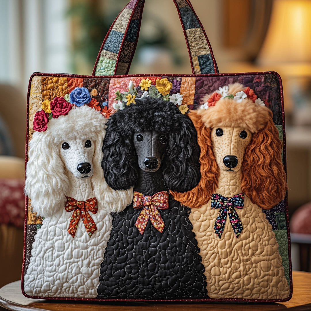 Embroidered Tote Bag Friends Poodle GFTOYC193