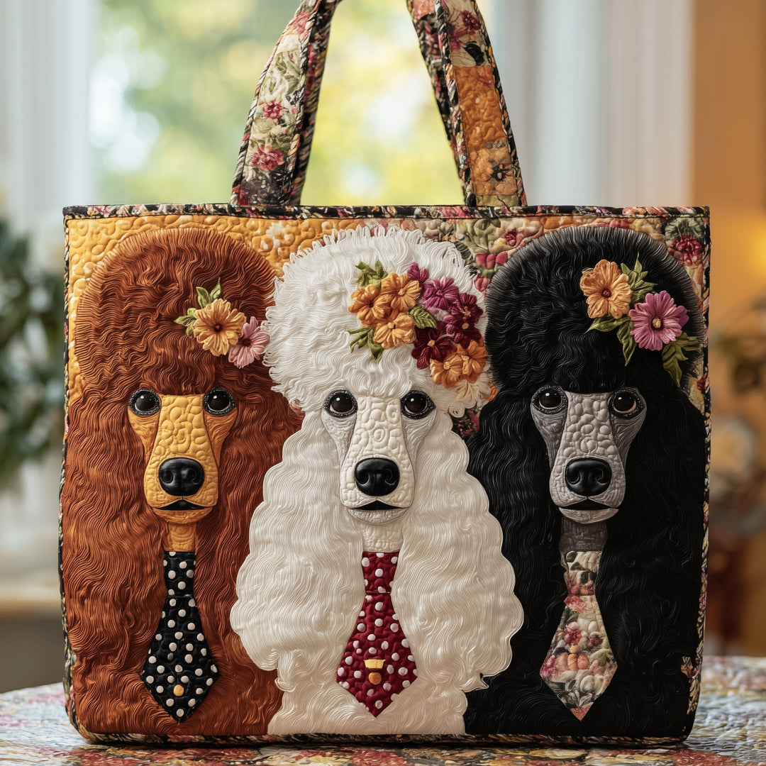 Embroidered Tote Bag Friends Poodle GFTOYC195