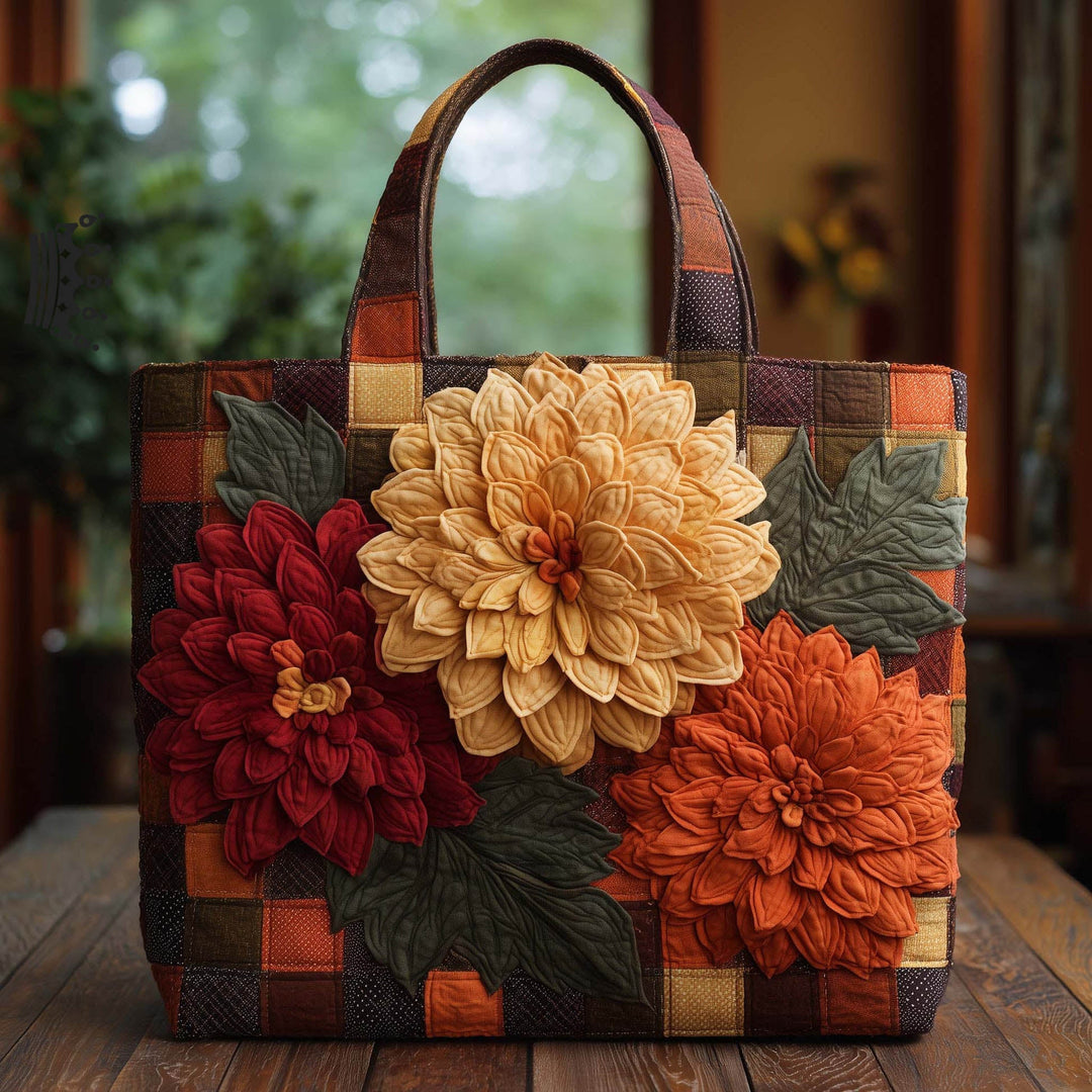 Patchwork Dahlia Tote Bag with Quilting GFTOYC2863