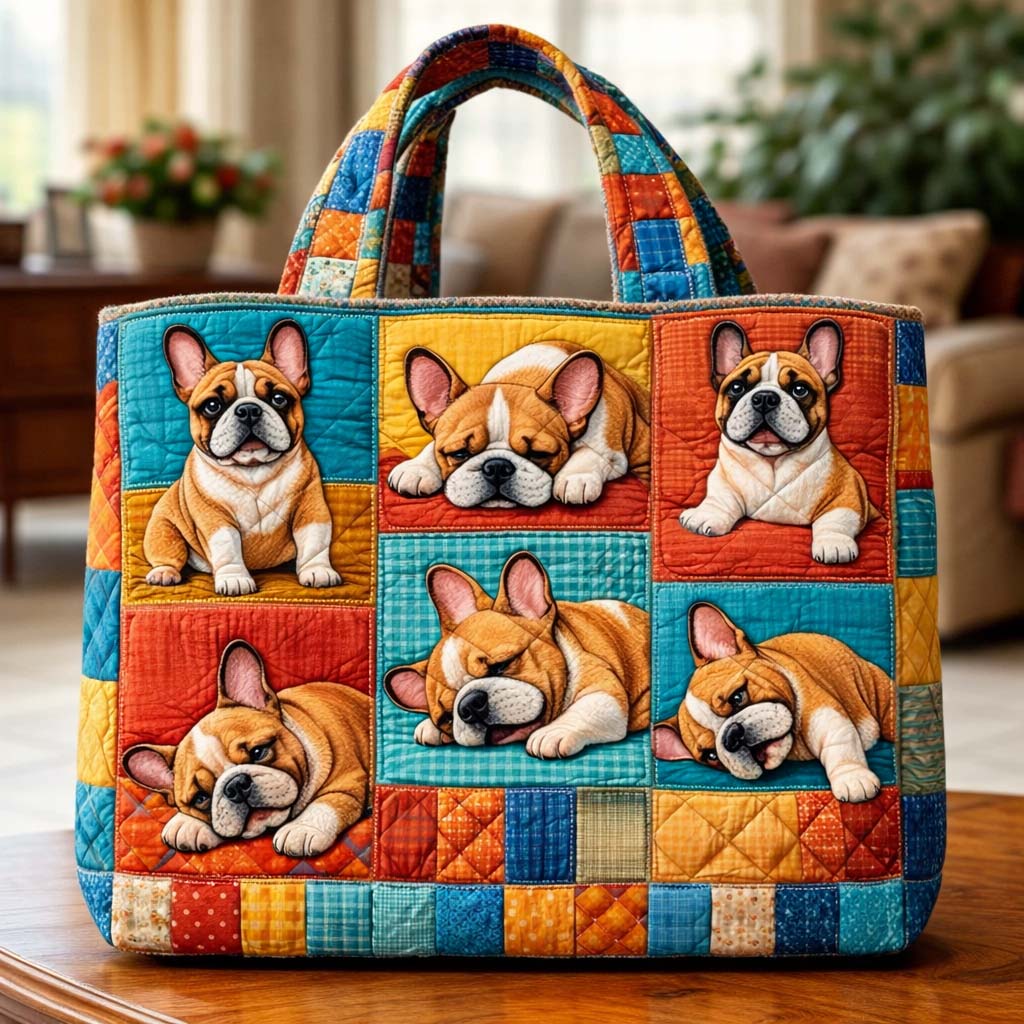 Tote Bag with Blanket Frenchie Bulldog - Model GFTOYC3044
