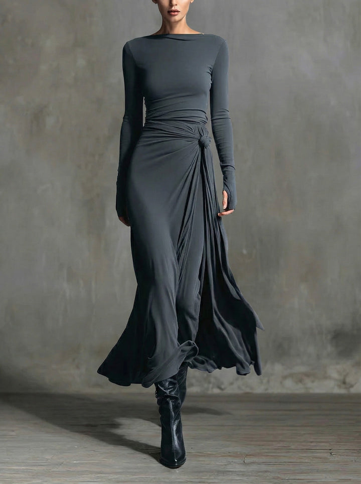 Octavia | Side Tie Wrap Maxi Dress