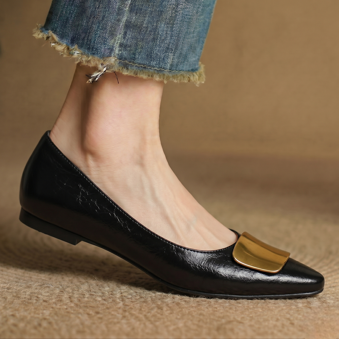 Relia Genuine Leather Flats
