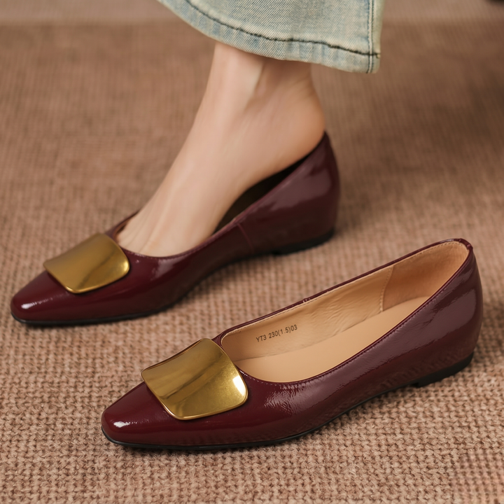 Relia Genuine Leather Flats