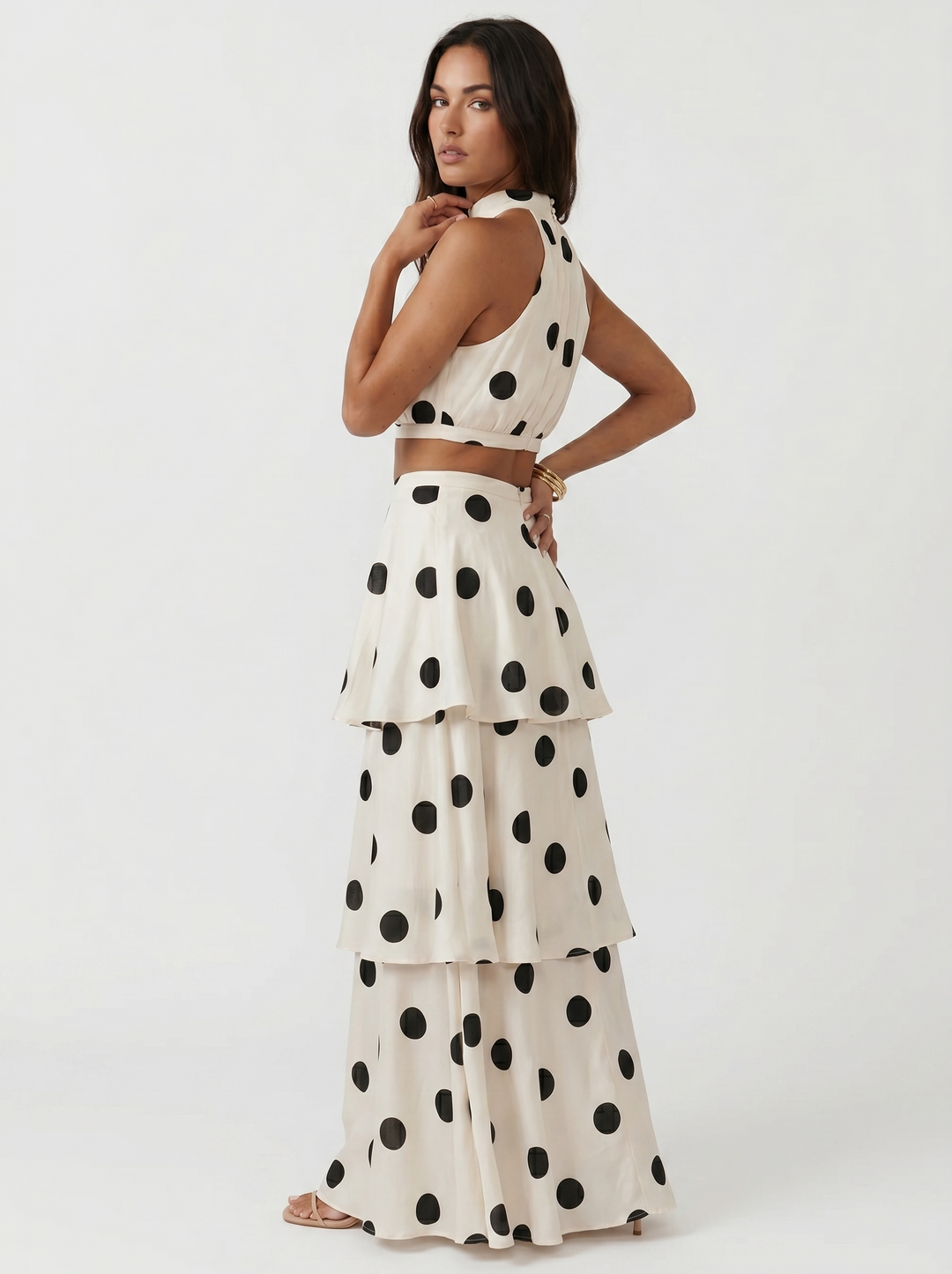 Bourgau - Top and Skirt Set with Print