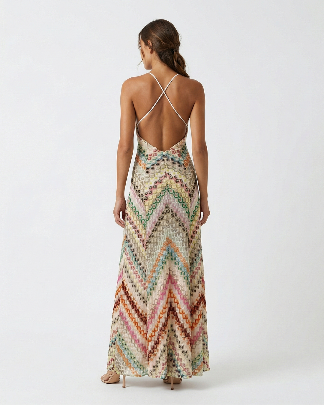 Adrianka | Textured Striped Maxi Dress