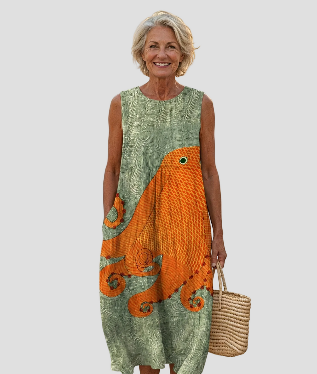 Daphne | Midi Dress in Oceanic Blue