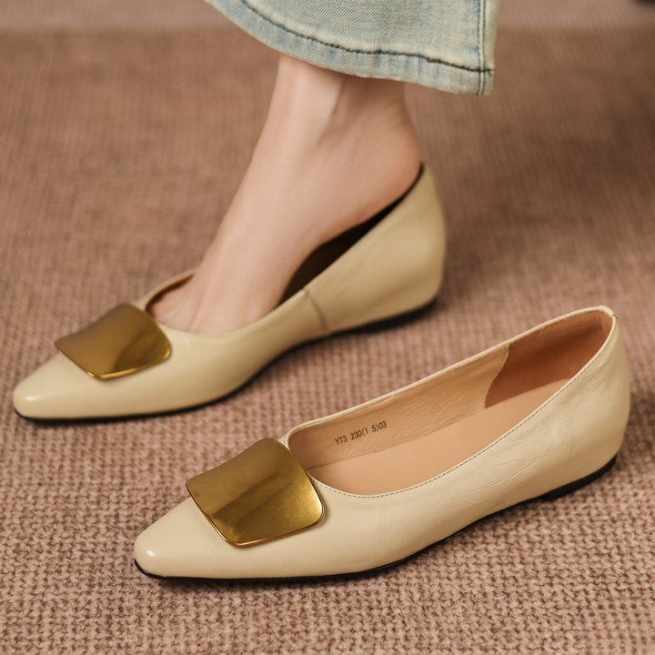 Relia Genuine Leather Flats