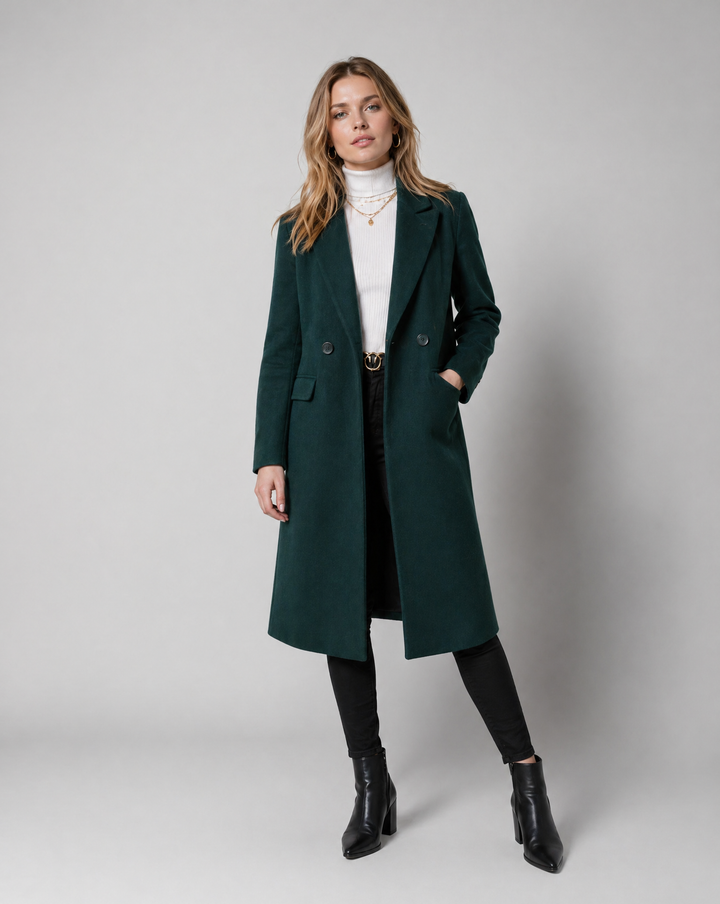 Timeless Short Women's Trench Coat Featuring Distinctive Button Detail