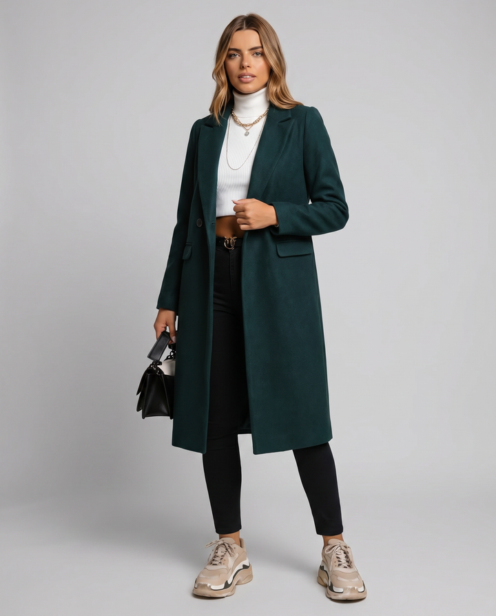 Timeless Short Women's Trench Coat Featuring Distinctive Button Detail
