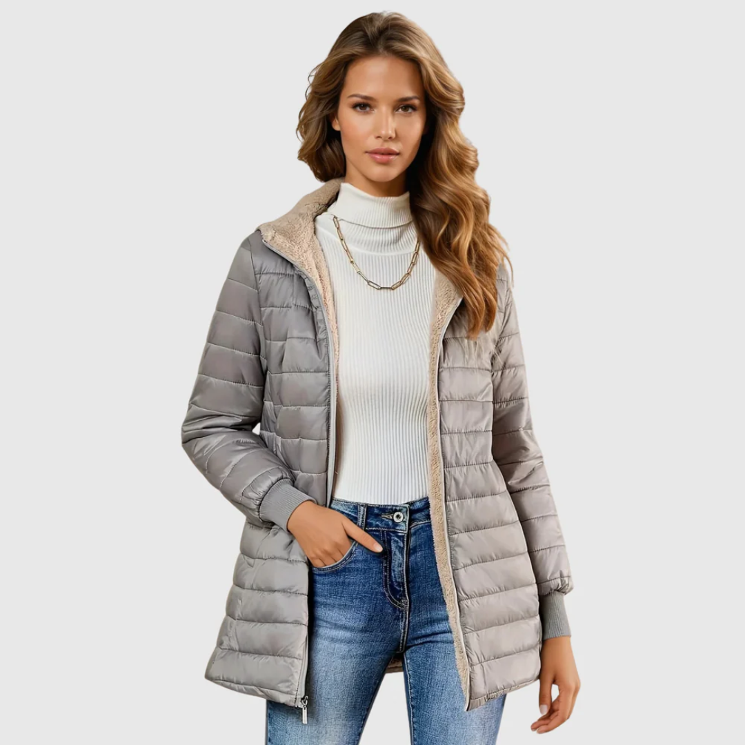 Cozy Hooded Long Coat with Functional Pockets