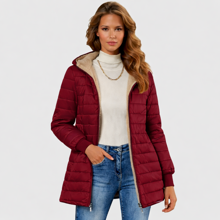 Cozy Hooded Long Coat with Functional Pockets