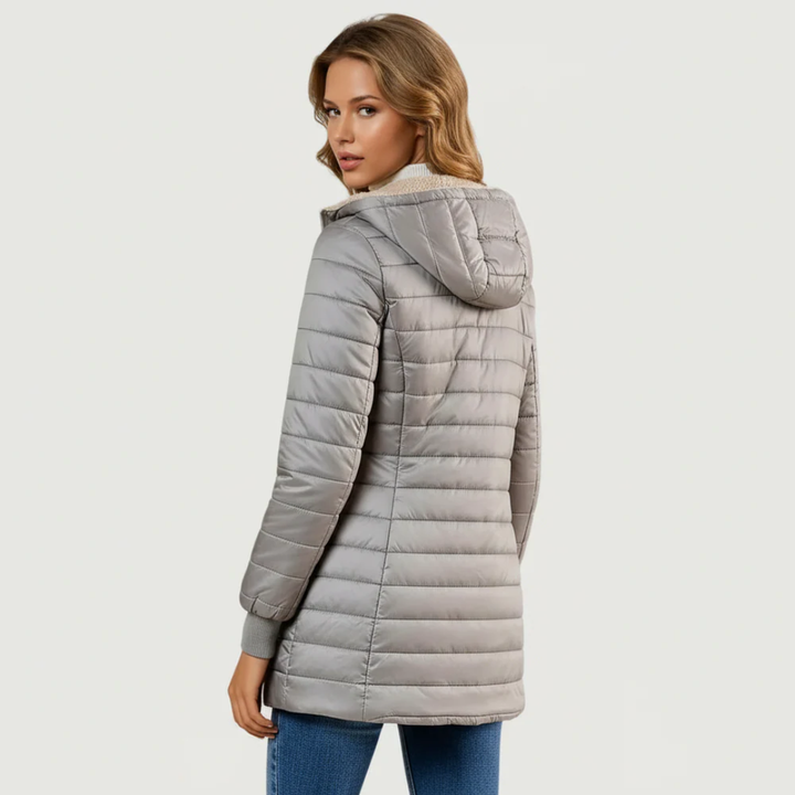 Cozy Hooded Long Coat with Functional Pockets