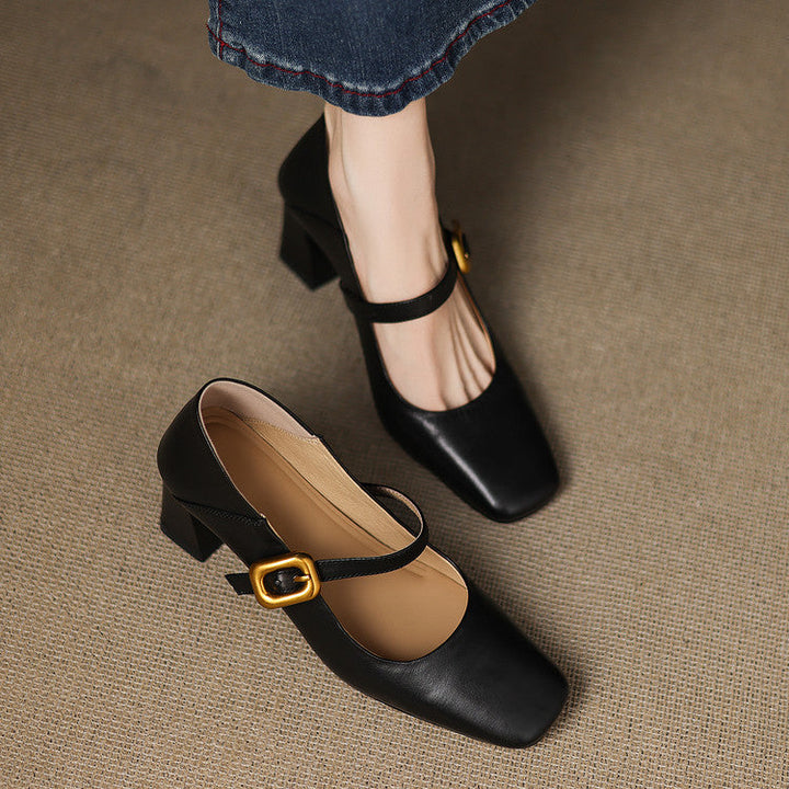 Genuine Leather Kelly Heels