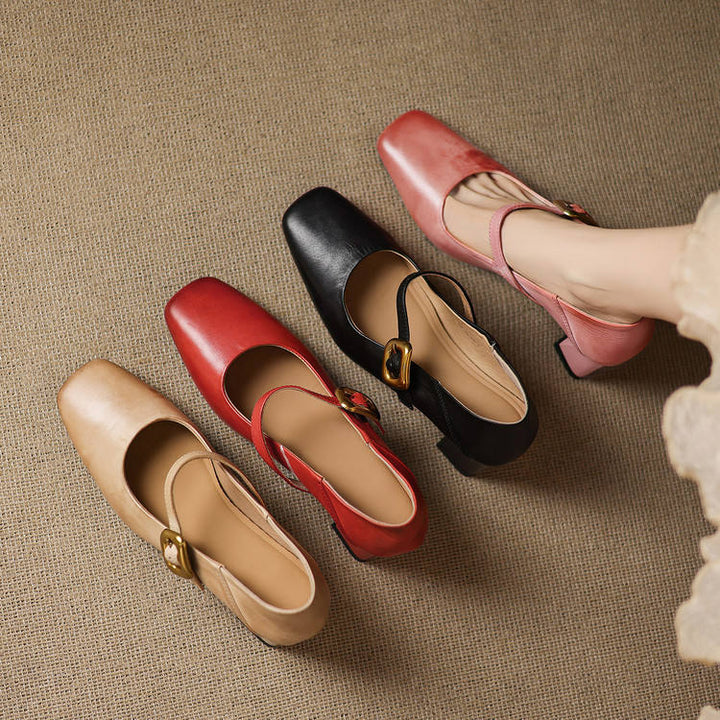 Genuine Leather Kelly Heels