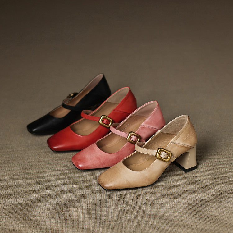 Genuine Leather Kelly Heels