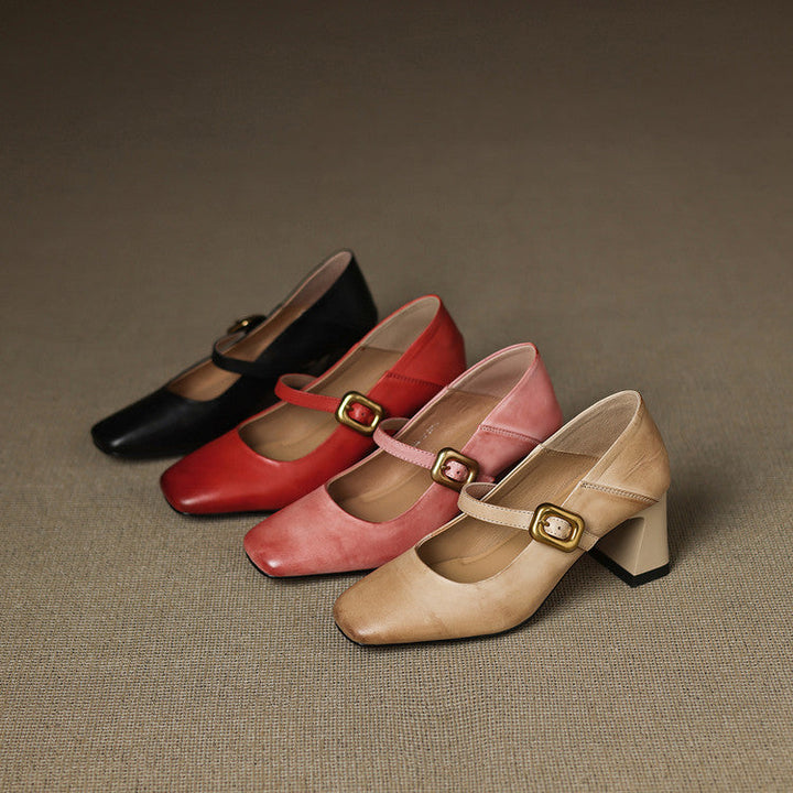 Genuine Leather Kelly Heels