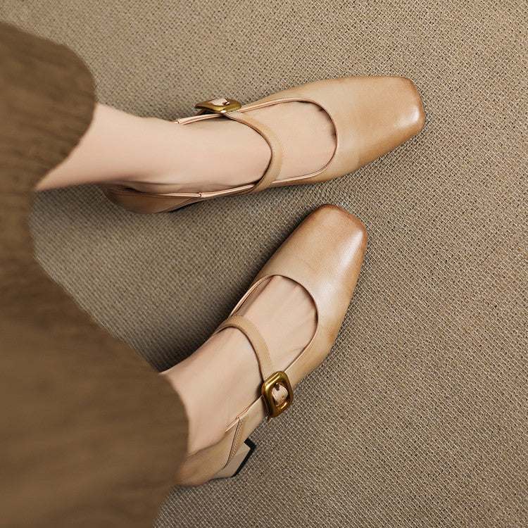 Genuine Leather Kelly Heels