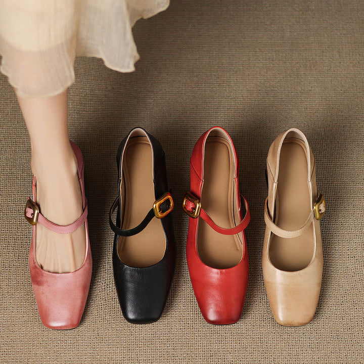 Genuine Leather Kelly Heels