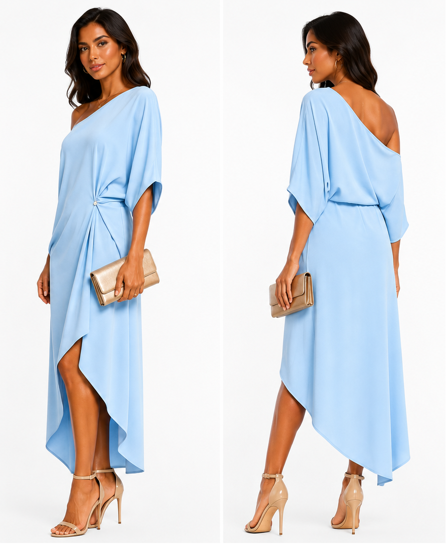 Dorota | Chic Asymmetrical One-Shoulder Gown