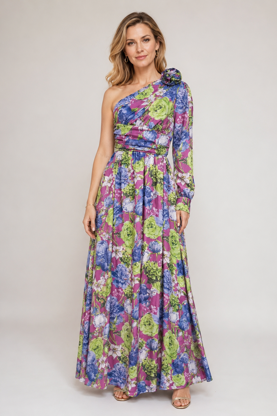 Sandra | Elegant One-Shoulder Maxi Dress