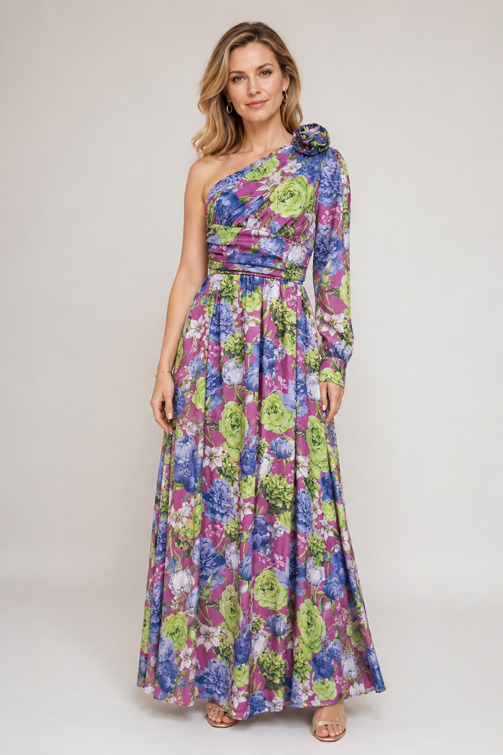 Sandra | Elegant One-Shoulder Maxi Dress