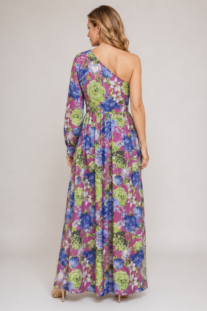 Sandra | Elegant One-Shoulder Maxi Dress