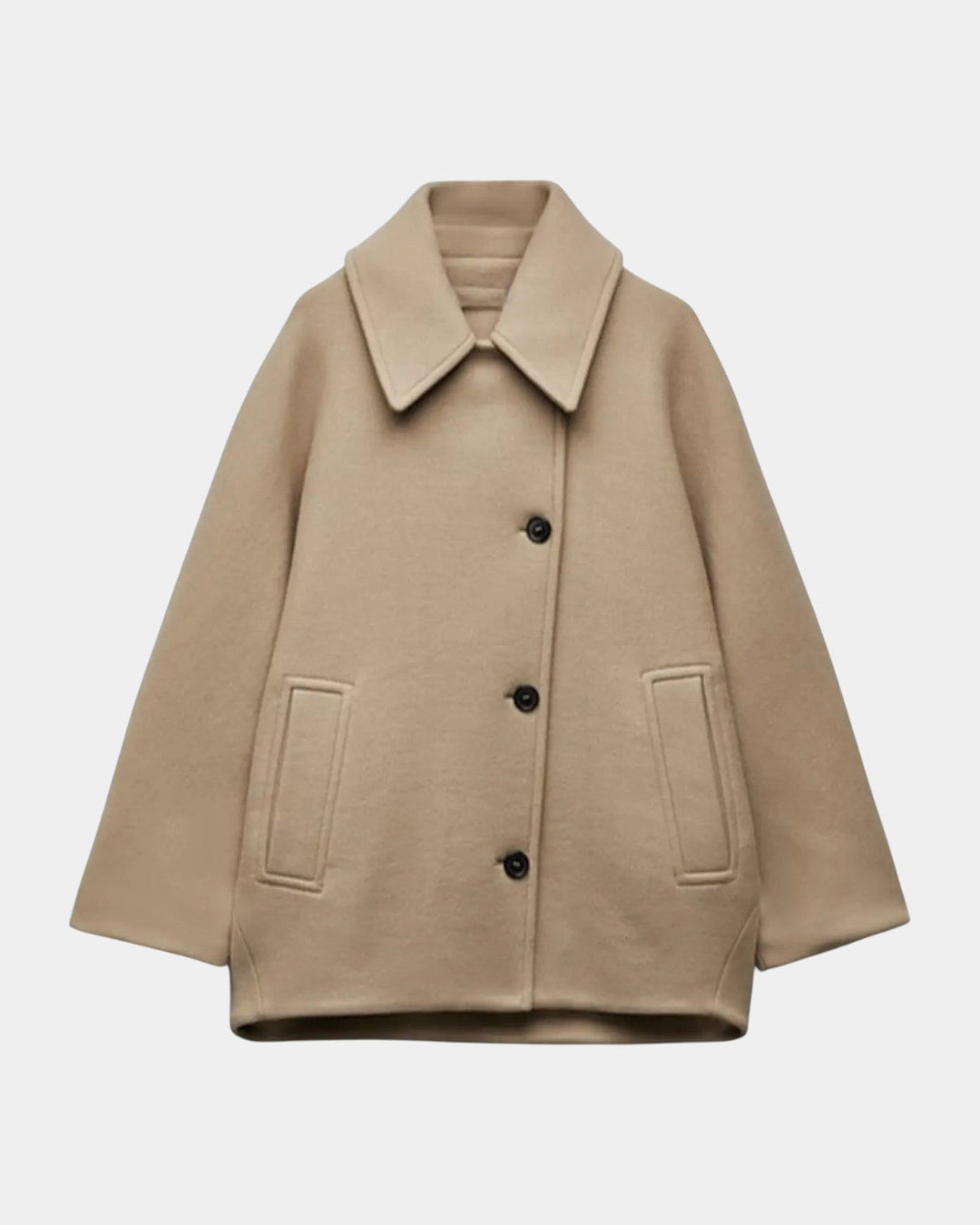 Classic Lapel Short Oversized Coat