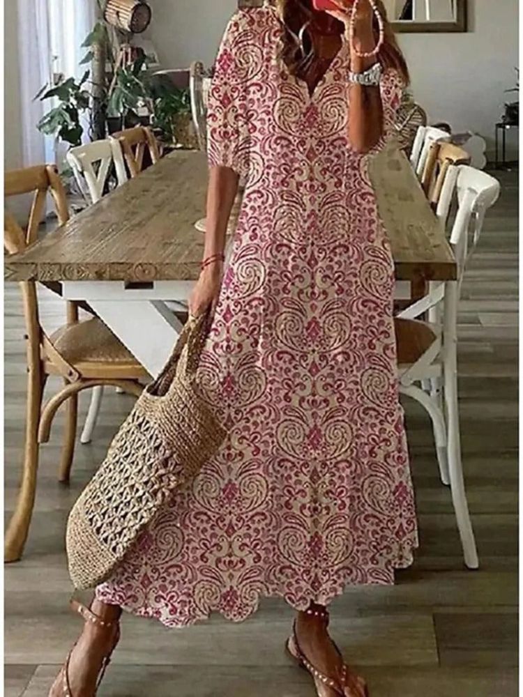 Kleoniki - Floral Elegant Velvet Maxi Dress