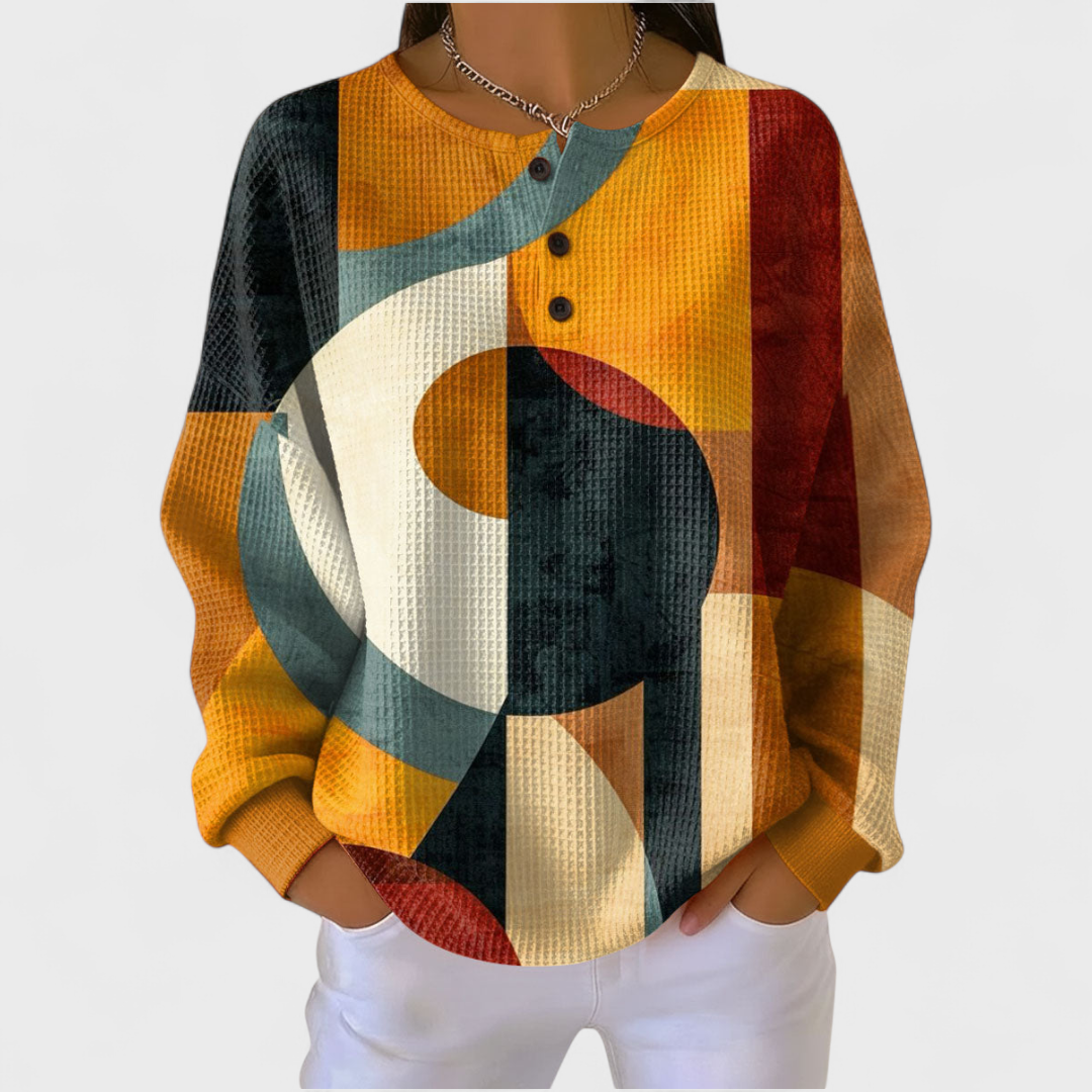 Geometric Patterned Sweatshirt